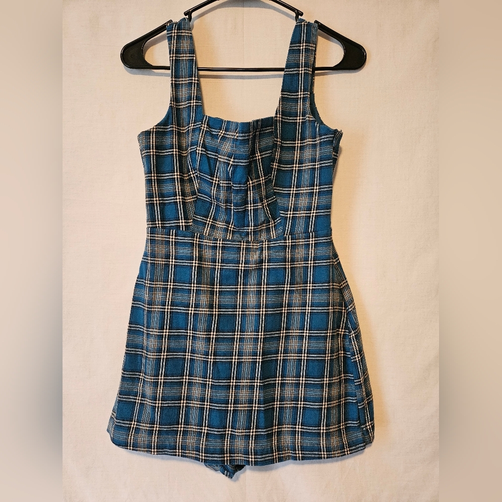 Forever 21 Plaid Skort Romper size Small